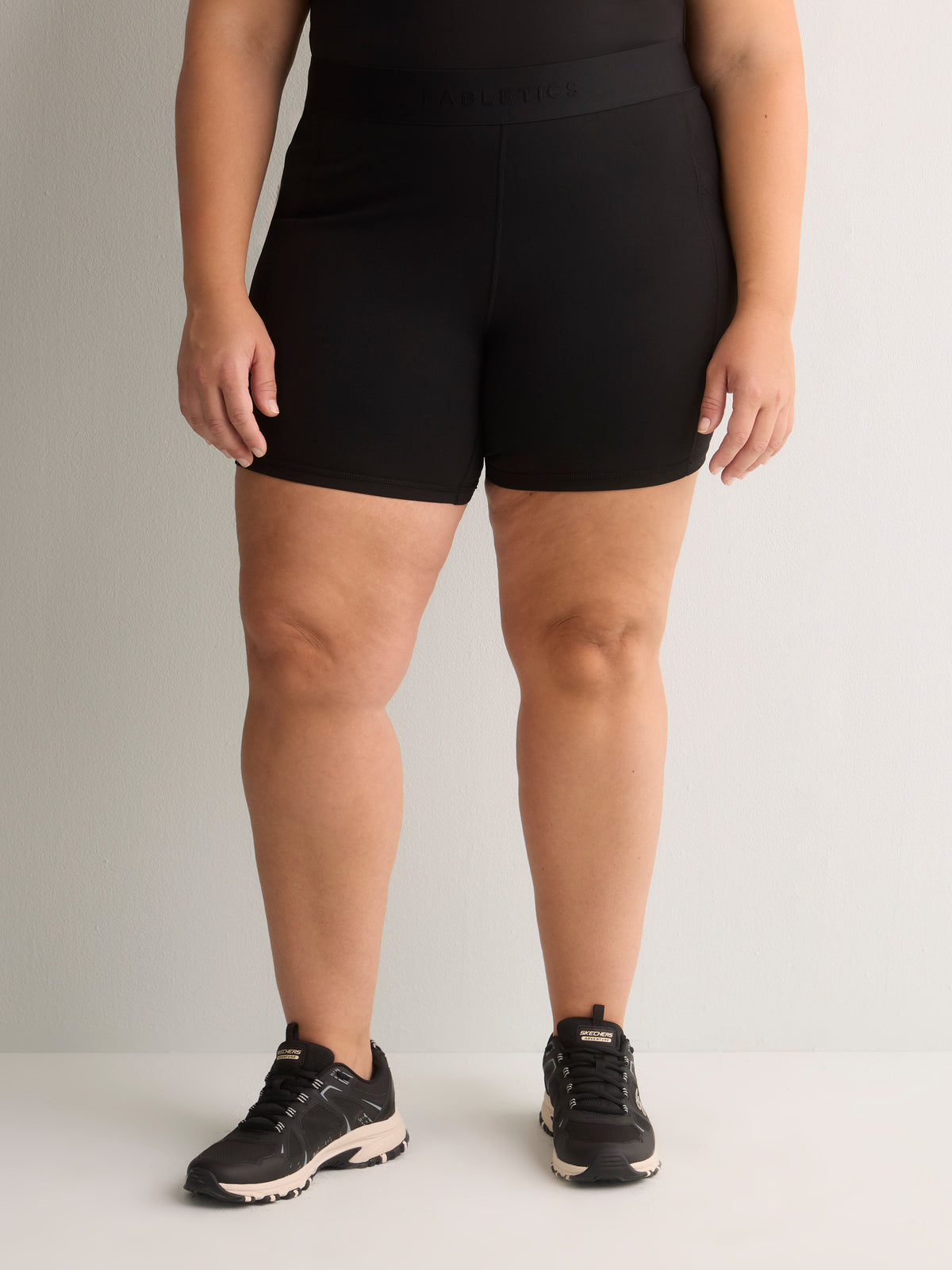 On The Go Black High-Waisted Biker Short - Fabletics