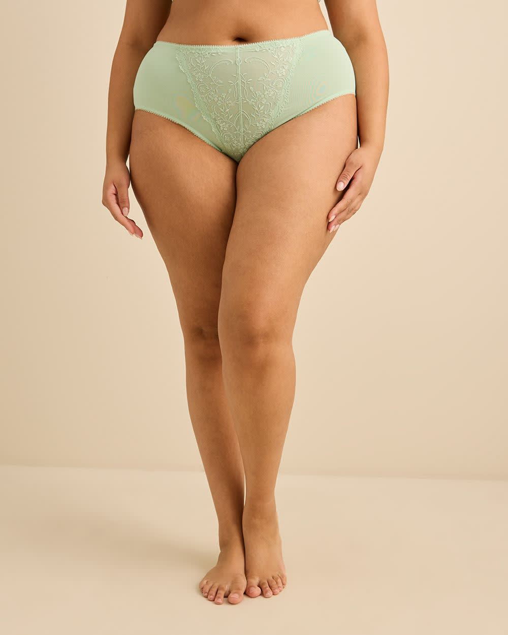 Full Brief with Floral Embroidery - Déesse Collection