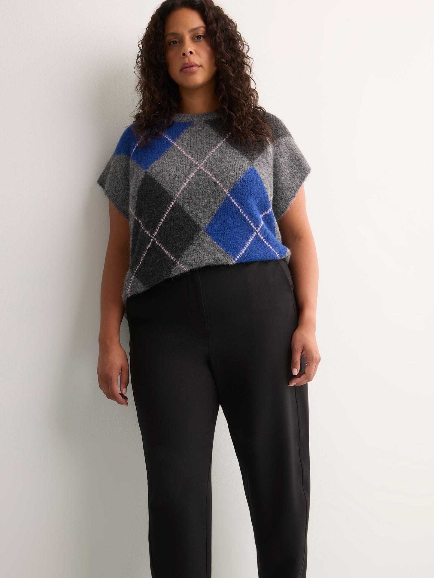 Dark Barrel-Leg Trousers