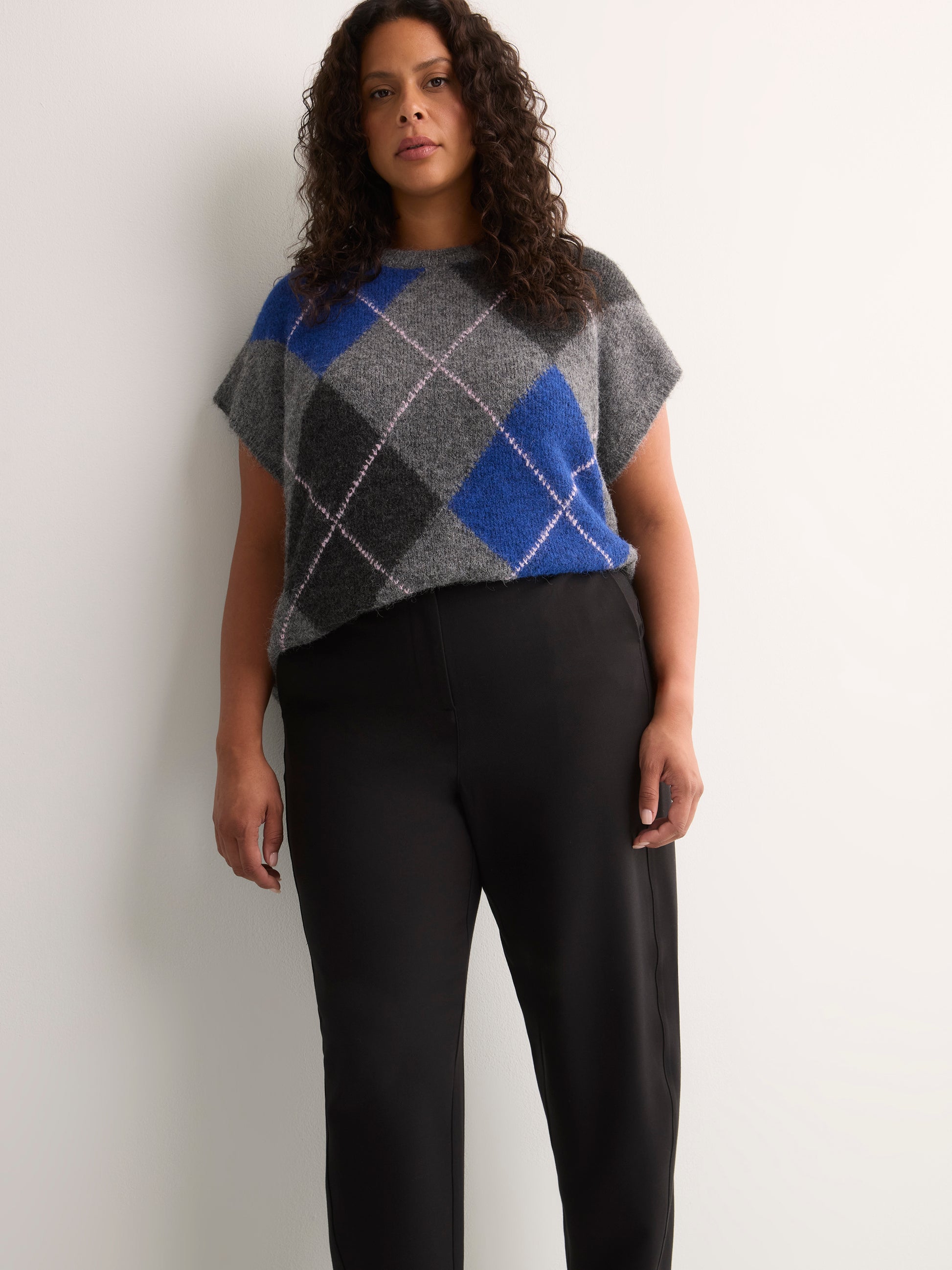 Dark Barrel-Leg Trousers