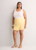 Linen-Blend Buttoned Skort