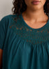 Slight Swing Top with Embroidered Yoke