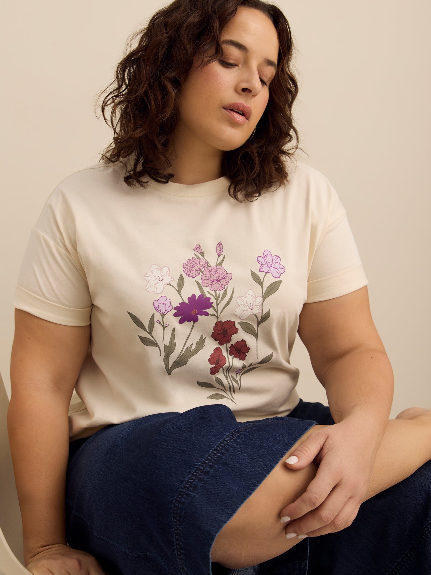 Boxy Short-Sleeve Crew-Neck T-Shirt