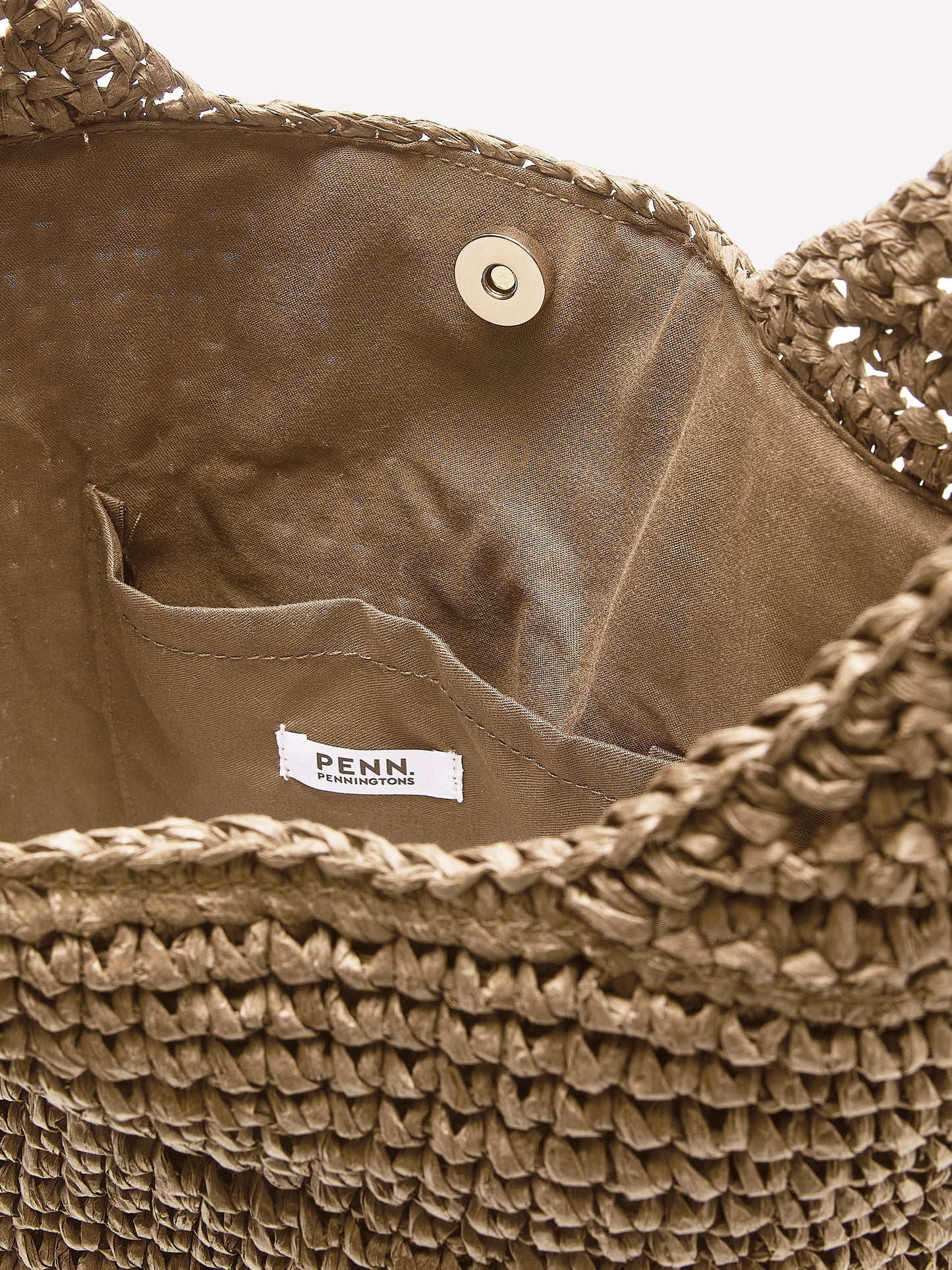 Straw Tote Bag with Buckle Strap