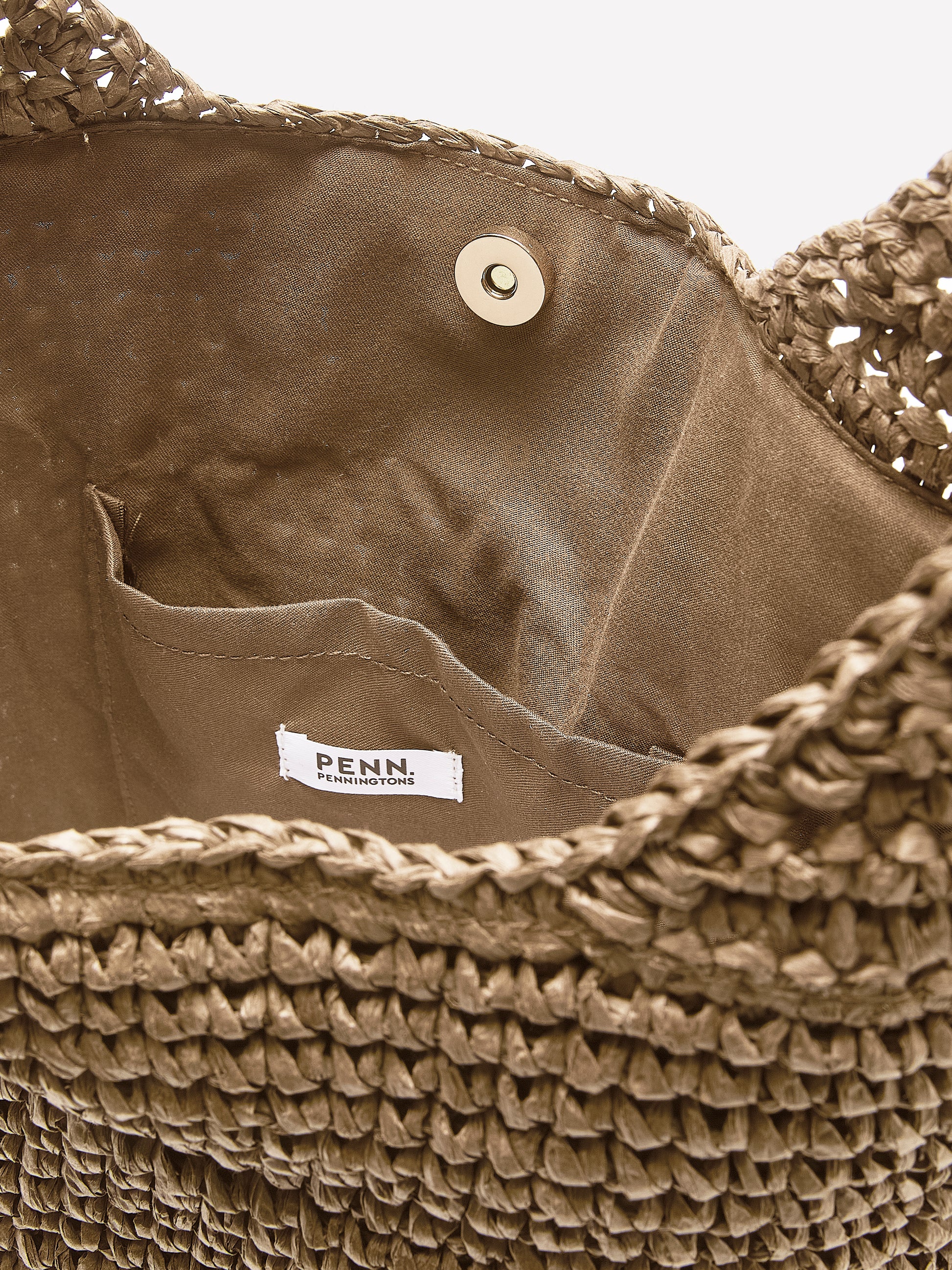 Straw Tote Bag with Buckle Strap