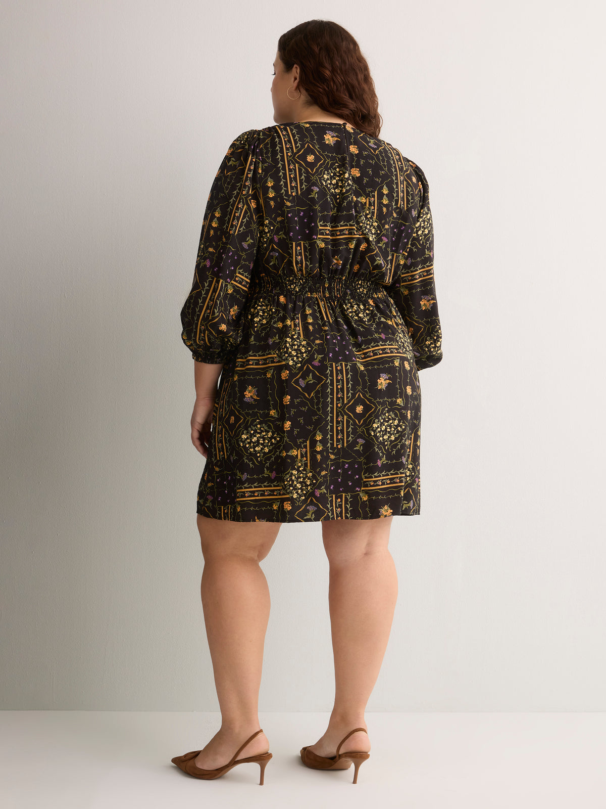 Long-Sleeve Fit-and-Flare Dress