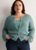 Semi-Fitted Crochet Cardigan with Long Bell Sleeves