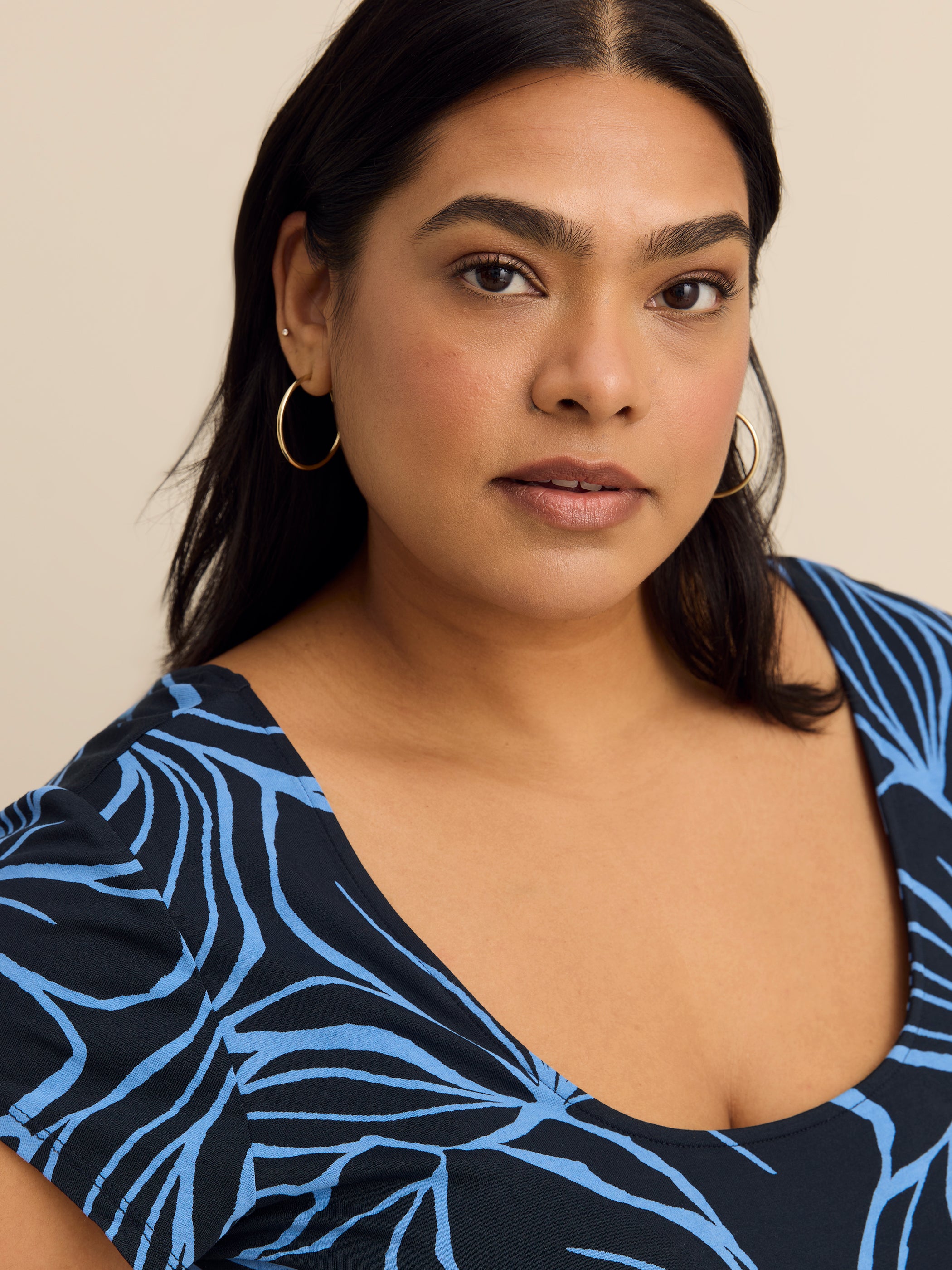 Responsible, Scoopneck Dress with Cap Sleeves