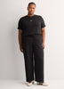Black Short-Sleeve Crewneck Tee with Small Logo - adidas