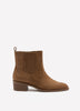 Wide Width, Cognac Microsuede Western Bootie