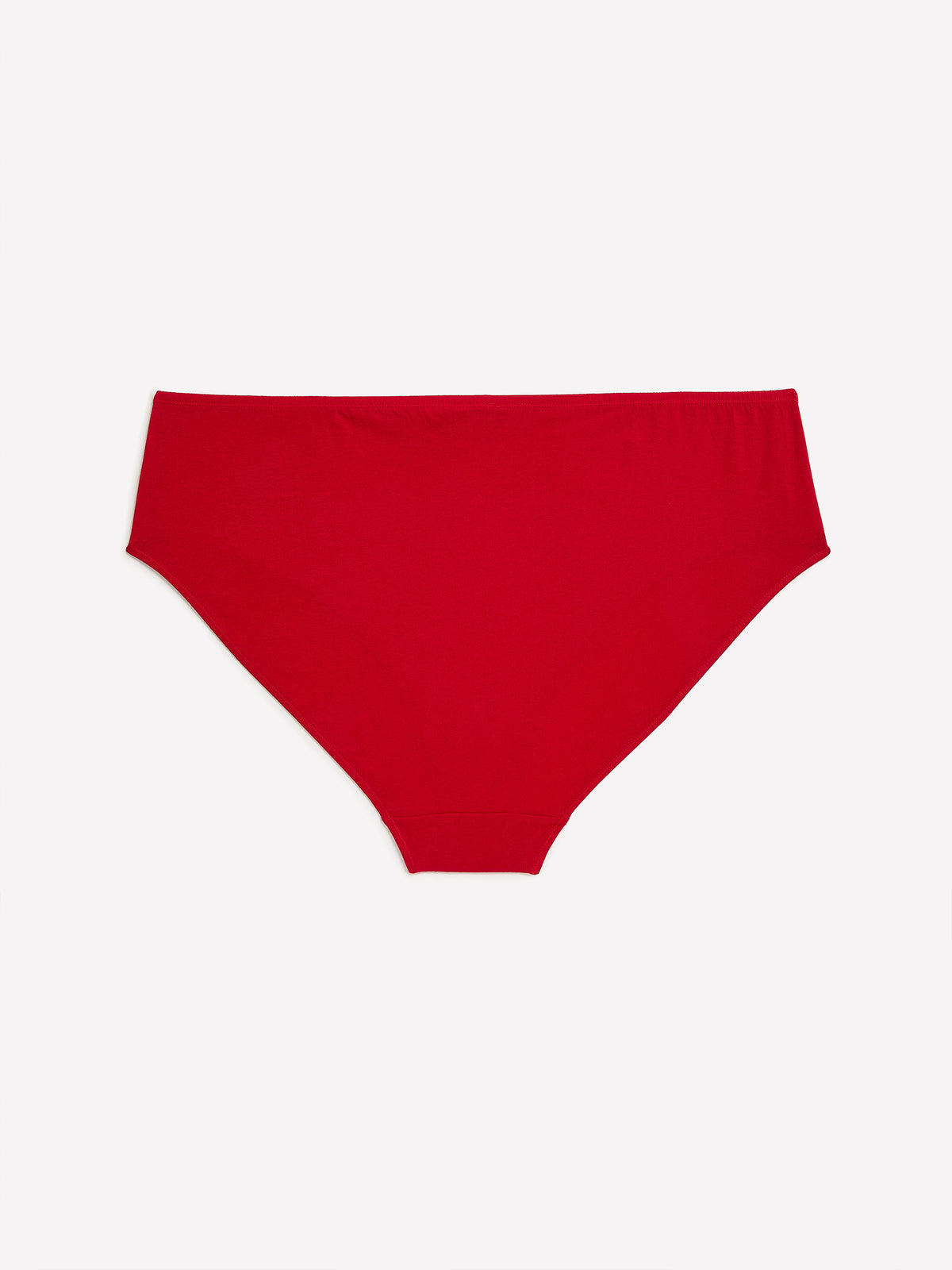 Red High-Cut Cotton Brief with Heart Placement Print - tiVOGLIO