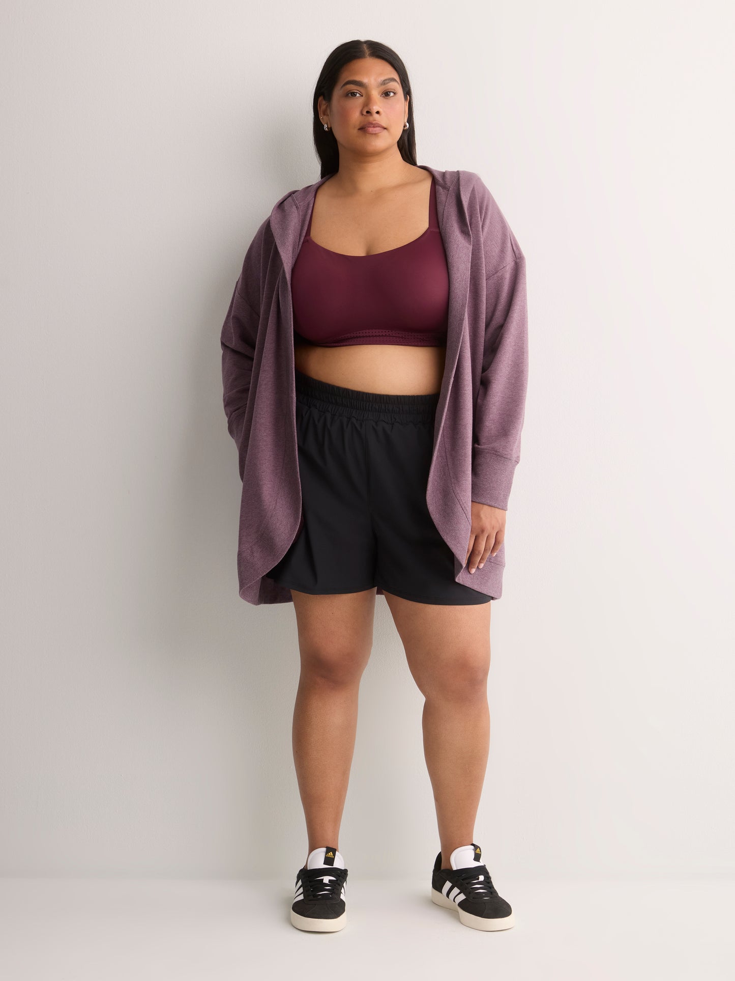 French Terry Hooded Open Cardigan - Active Zone