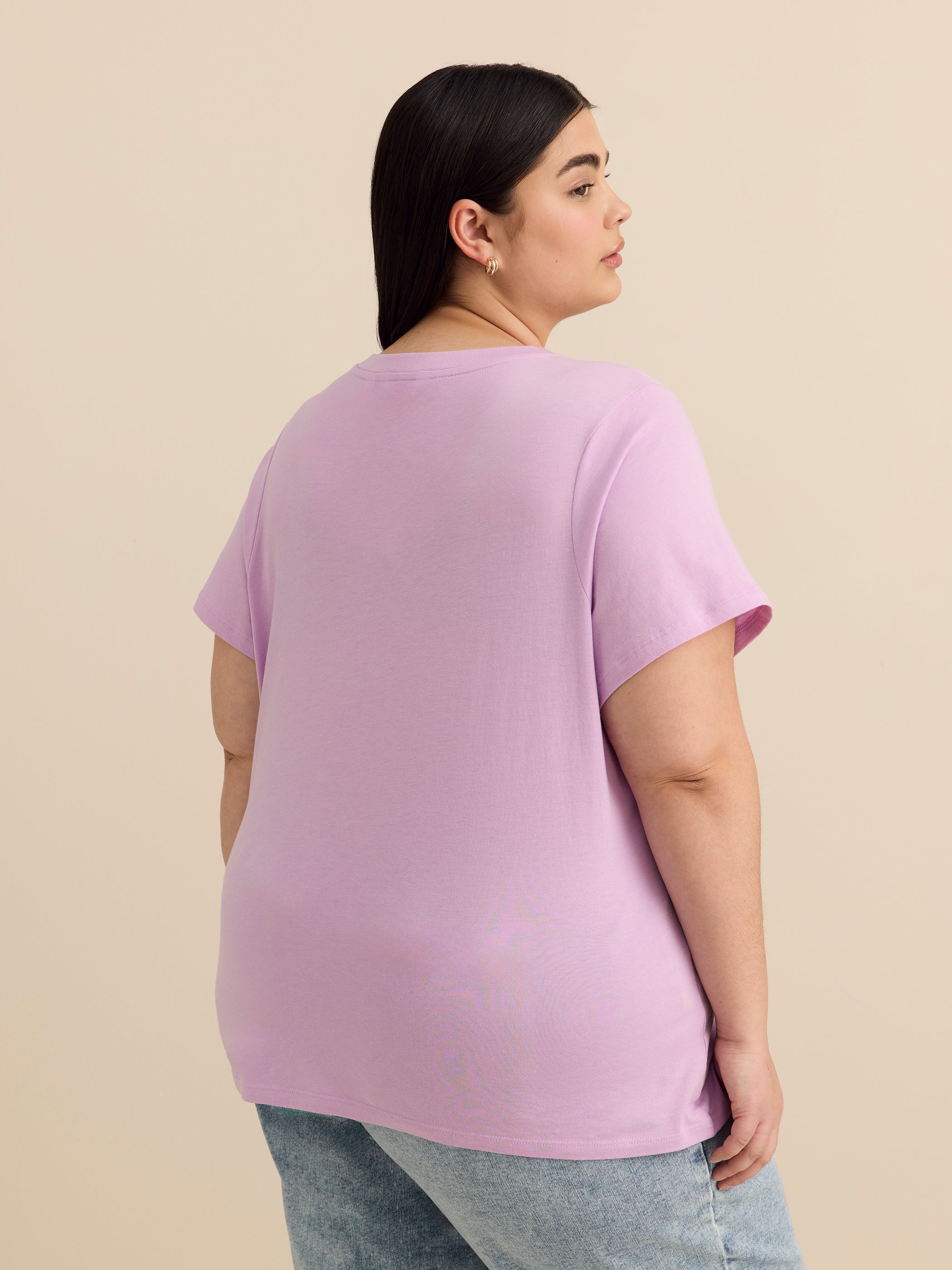 Crewneck Short-Sleeve Knit Top