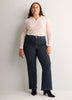 Straight-Fit Lace Polo Top