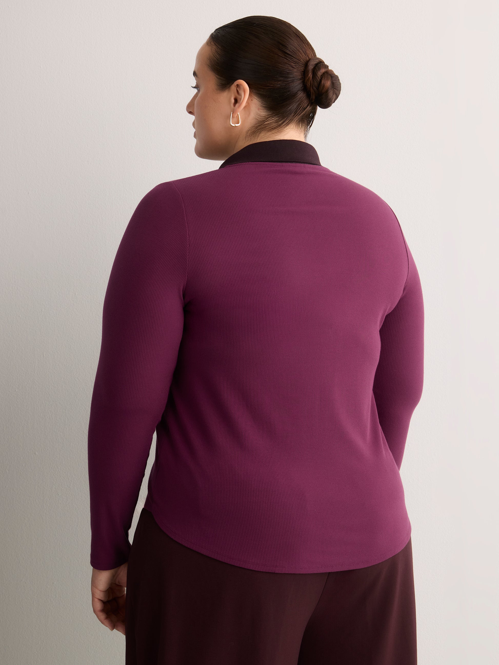 Responsible, Straight-Fit Long-Sleeve Ribbed Knit Polo Shirt