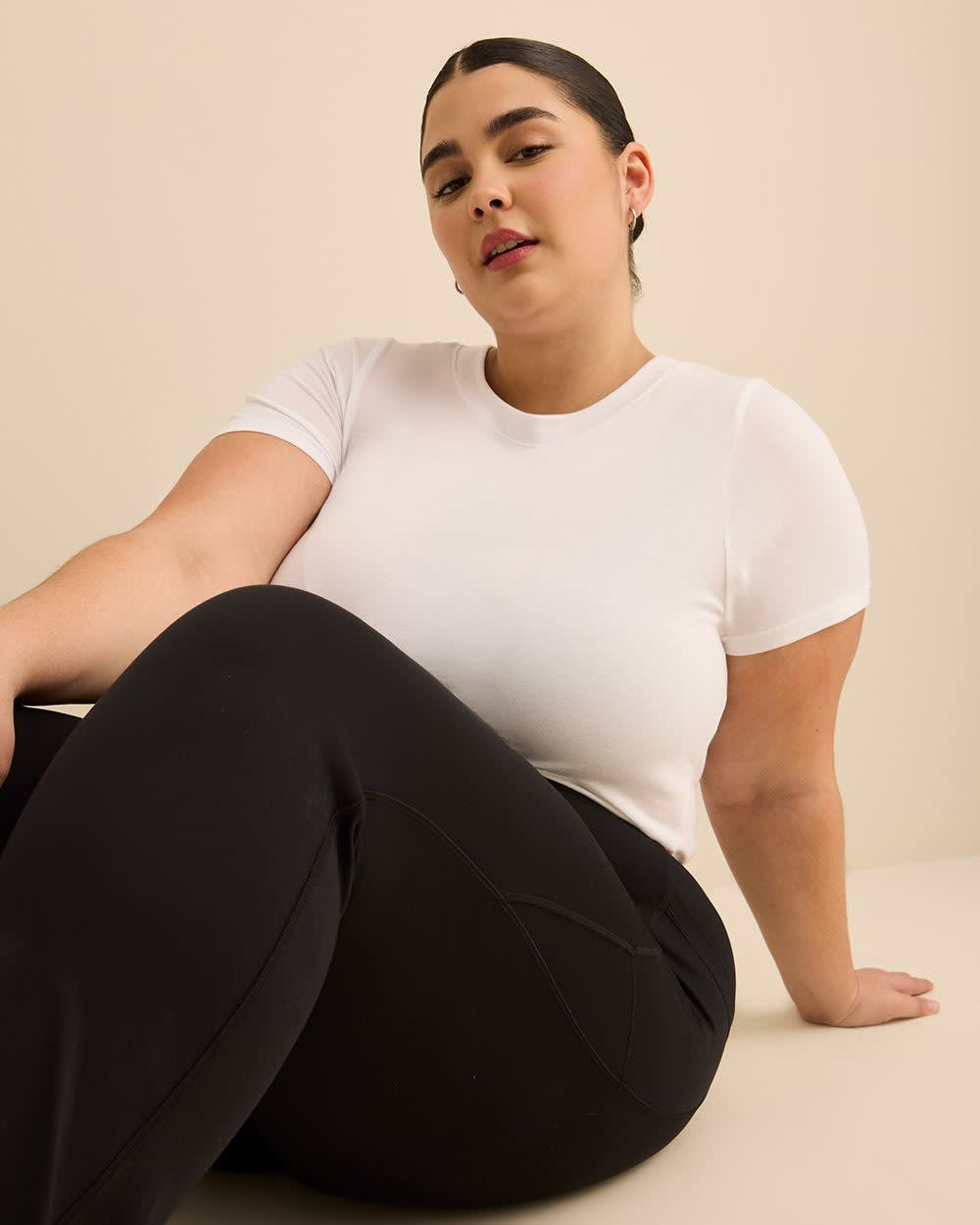 Pantalon de yoga noir, tissu responsable - Active Zone