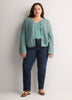 Semi-Fitted Crochet Cardigan with Long Bell Sleeves