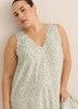 Sleeveless V-Neck Pull-On Swing Dress