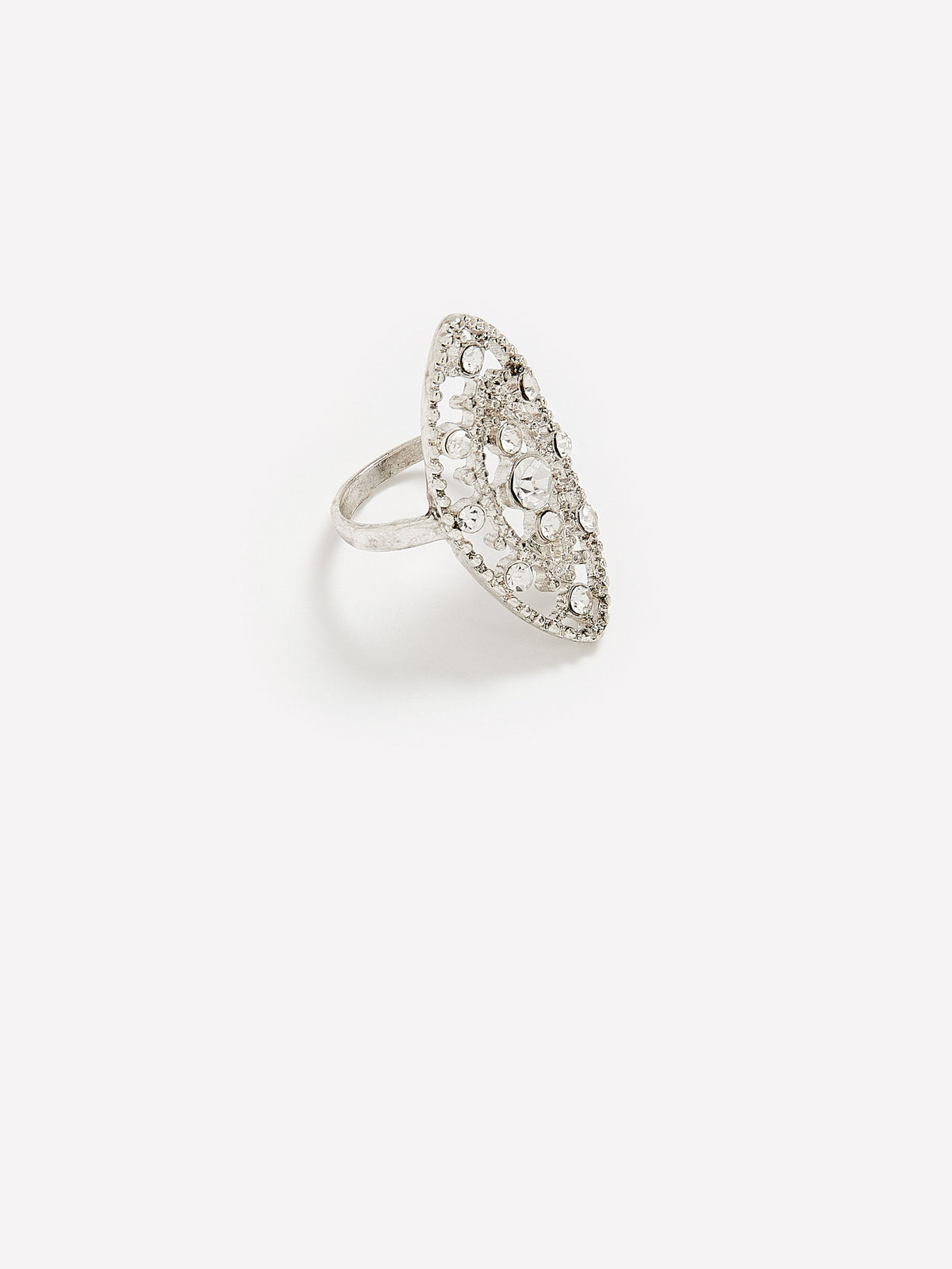Oval Ring with Stones