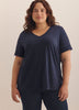 Boyfriend-Fit V-Neck T-Shirt - PENN. Essentials