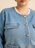 Veste en denim courte sans collet - d/C JEANS