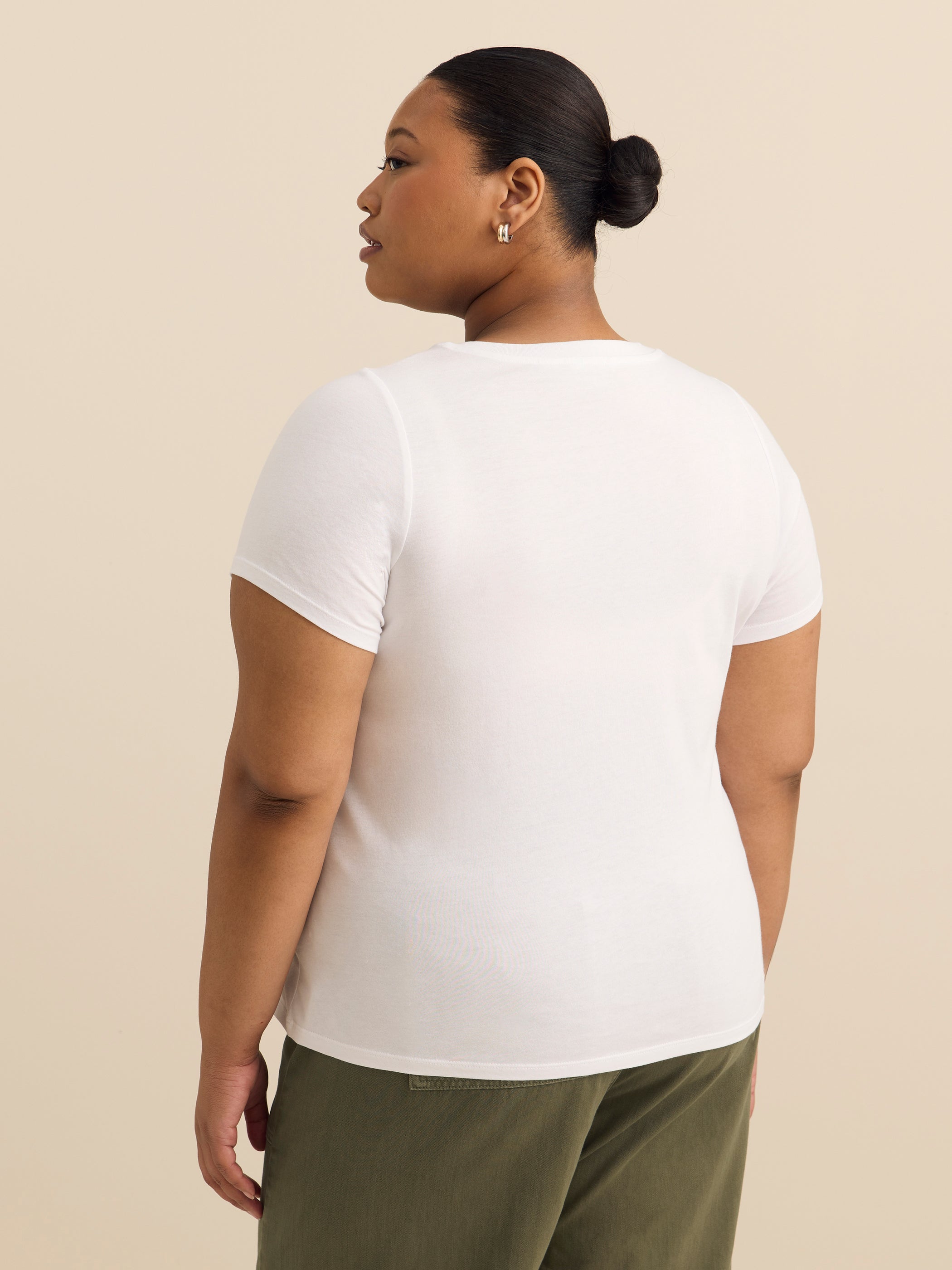 Crewneck Short-Sleeve Knit Top