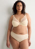 Grey Clip Dot Mesh Thong - Déesse Collection