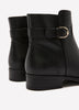 Extra Wide Width, Black Faux Leather Buckle Bootie