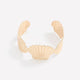 Golden Shell-Shaped Cuff Bracelet
