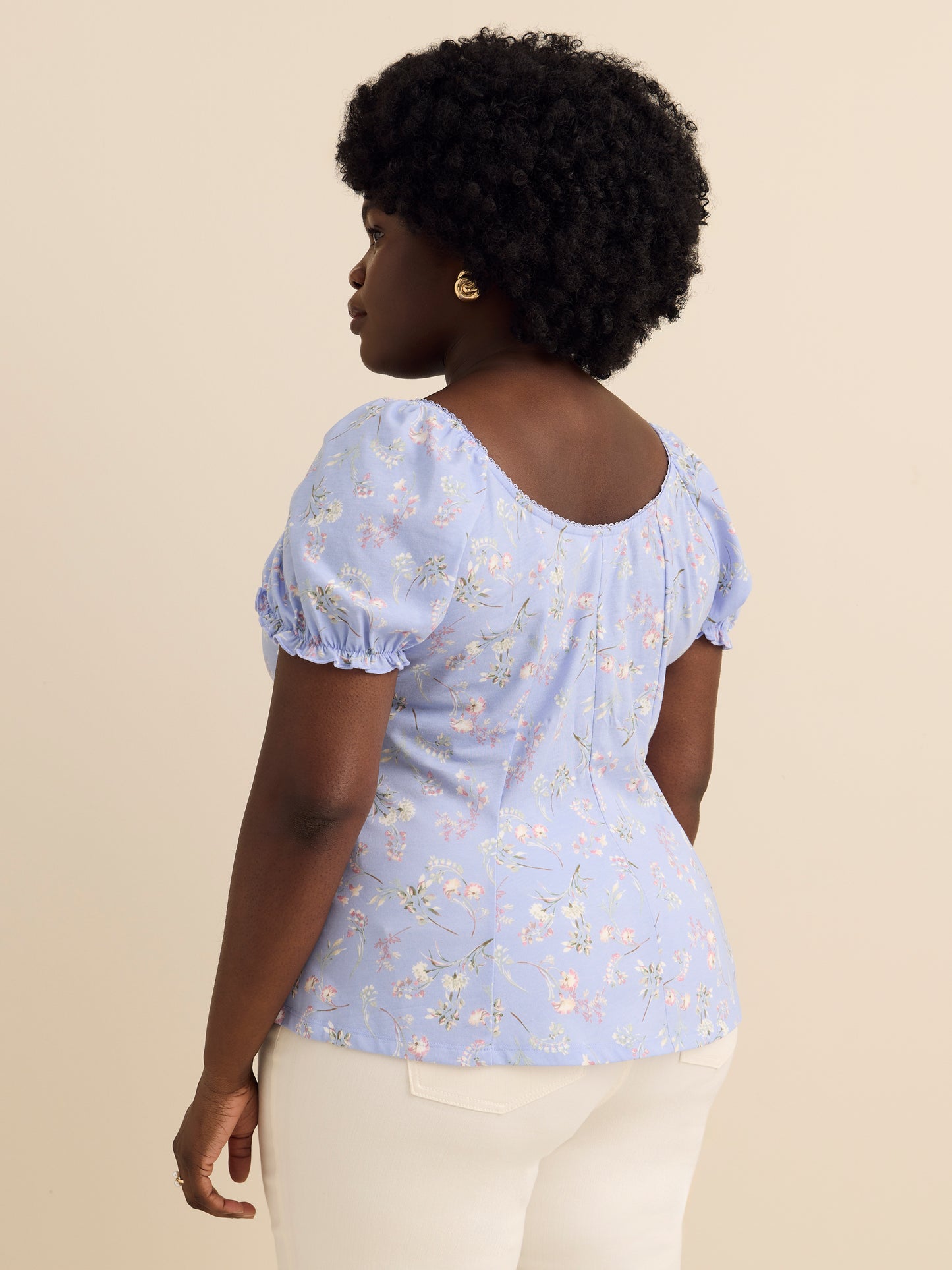 Haut évasée à manches bouffantes - Addition Elle