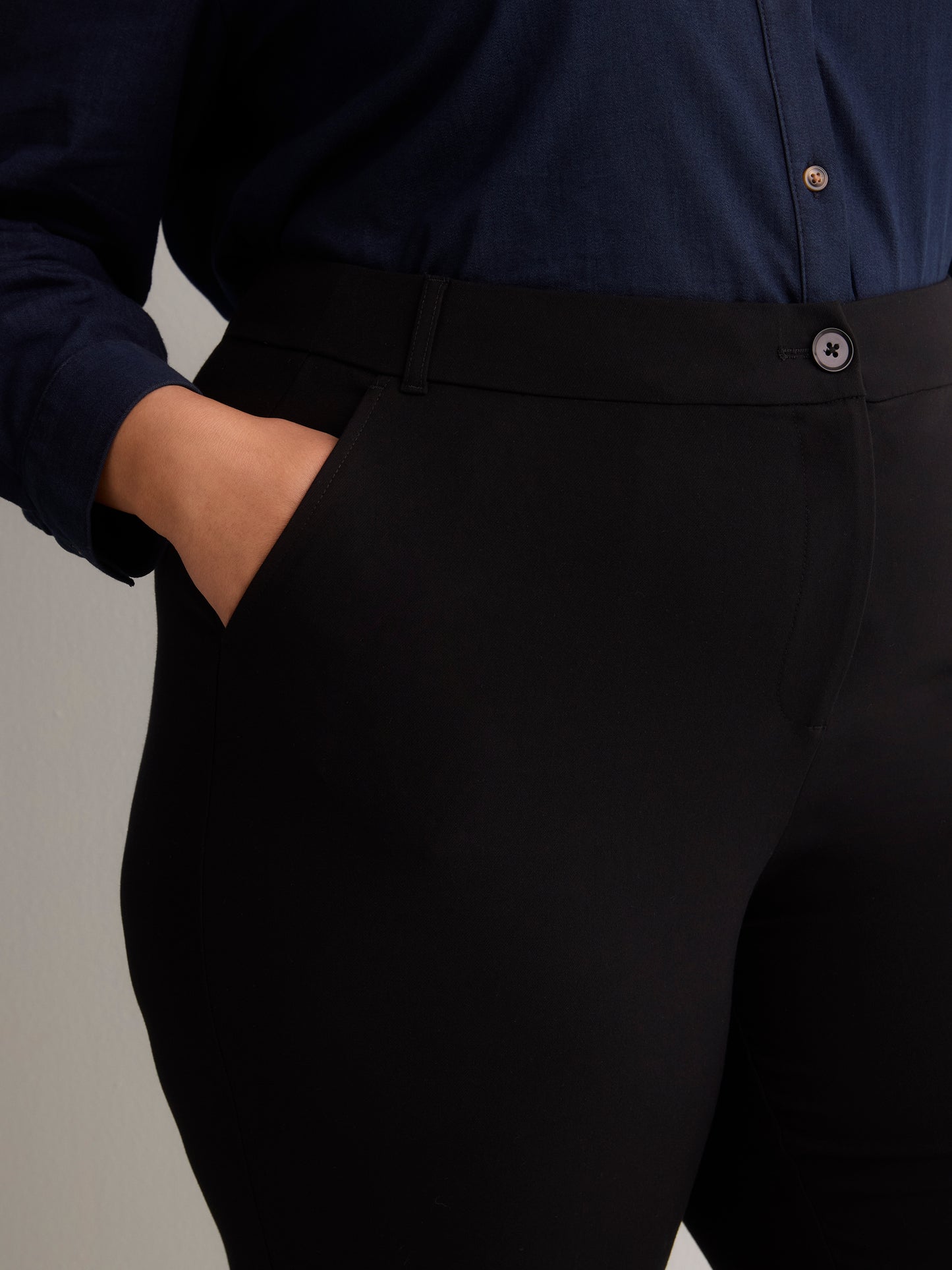 Black Savvy Boot-Cut Pant