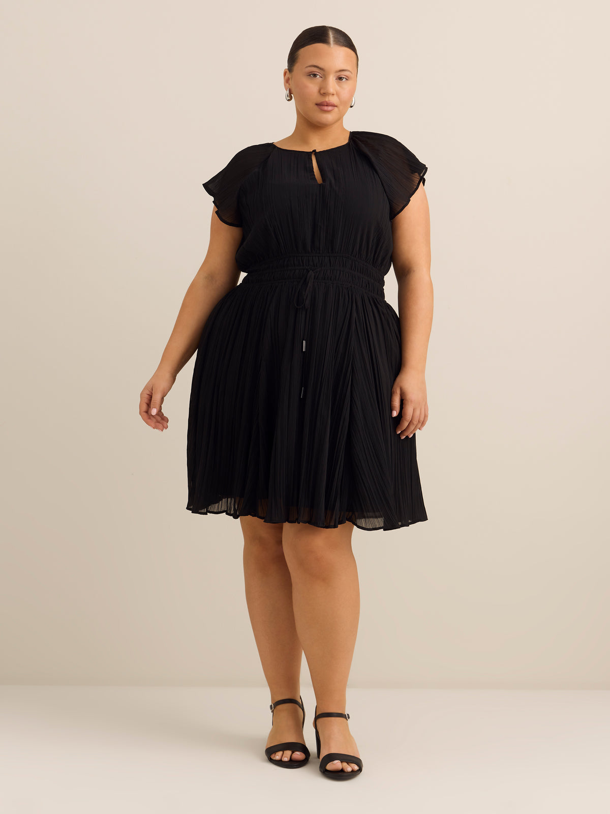 Additon Tile Addition Elle Raglan Short-Sleeve Elastic Waist Fit & Flare Dress ...