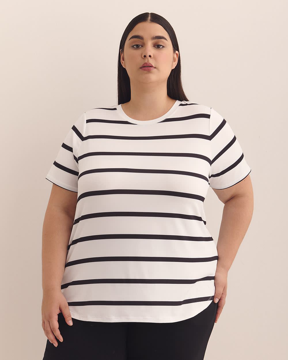 T-shirt à manches courtes et ourlet arrondi, tissu responsable - Active Zone