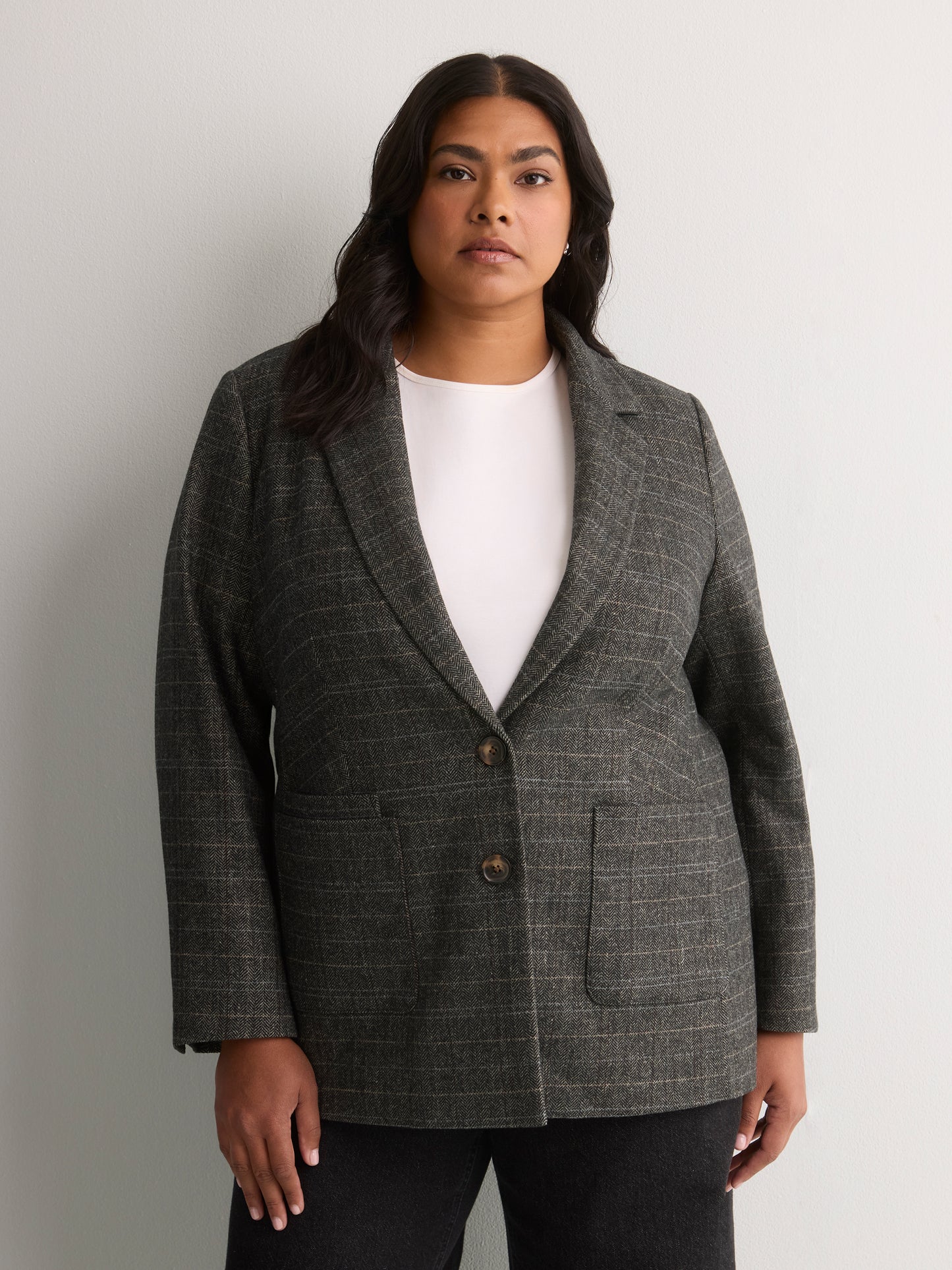 Charcoal Twill Winter Blazer