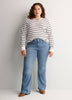 White and Navy Striped Henley Long-Sleeve Tee - Levi's