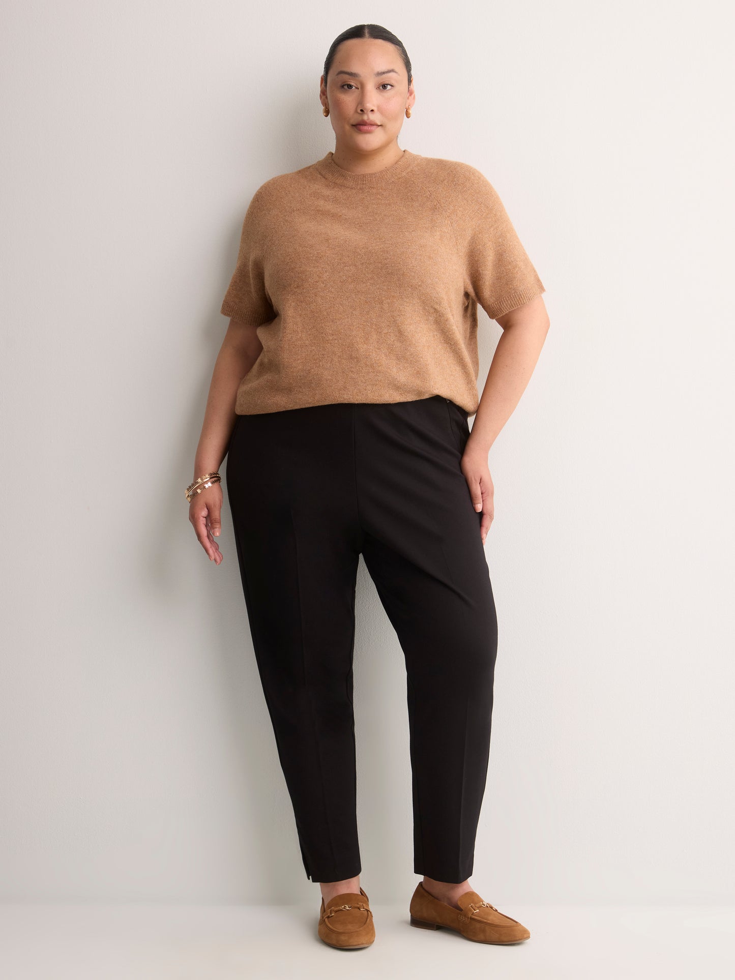 Black Ponte de Roma Tapered-Leg Essential Pant