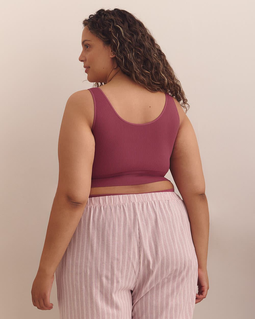 Reversible Seamless Ribbed Knit Bralette - ti Voglio