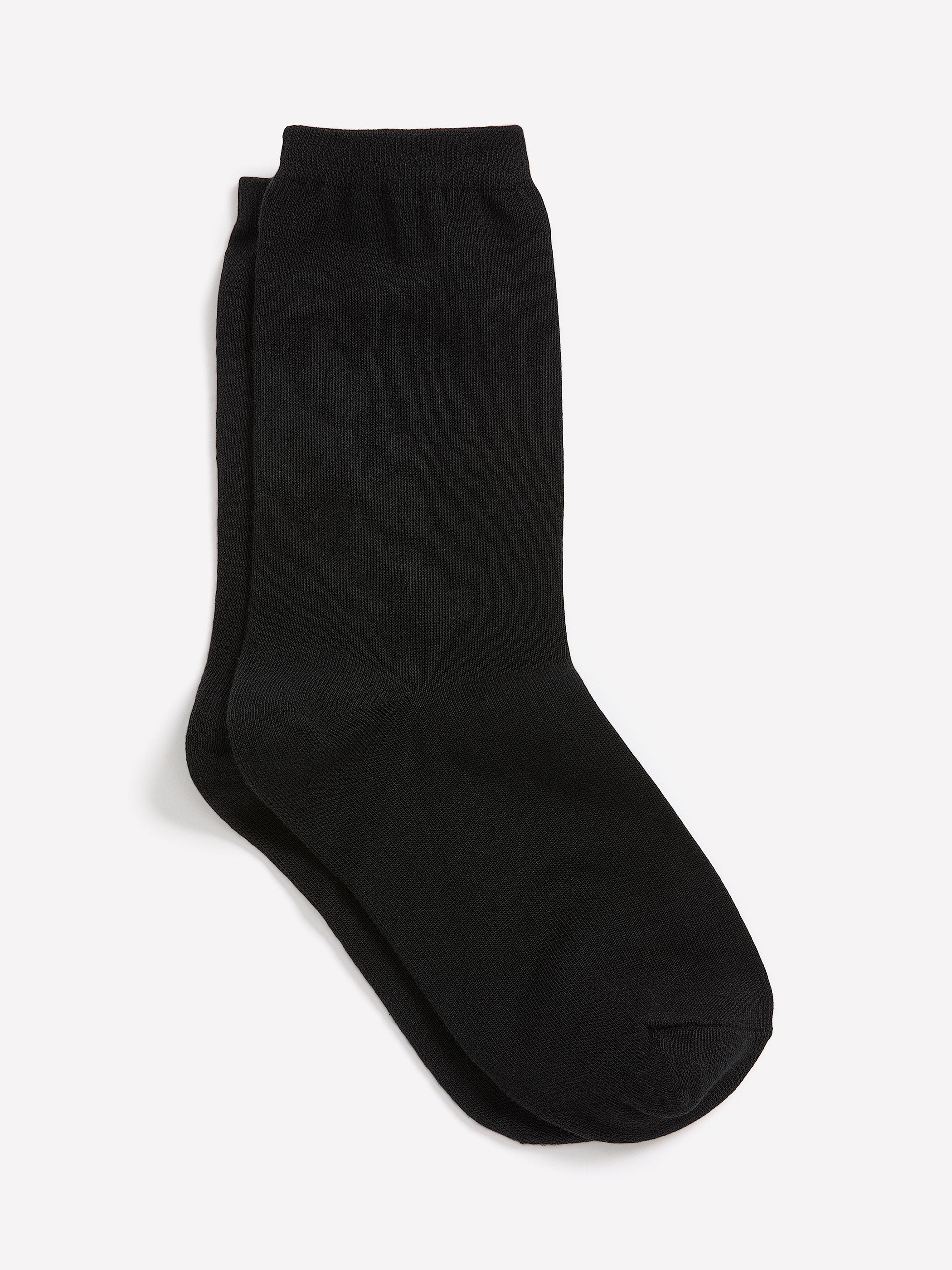 Black Basic Crew Socks