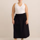 Cotton Poplin Pull-On Maxi Skirt