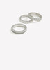 Silver Paper Glitter Rings, Set of 3