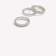 Silver Paper Glitter Rings, Set of 3