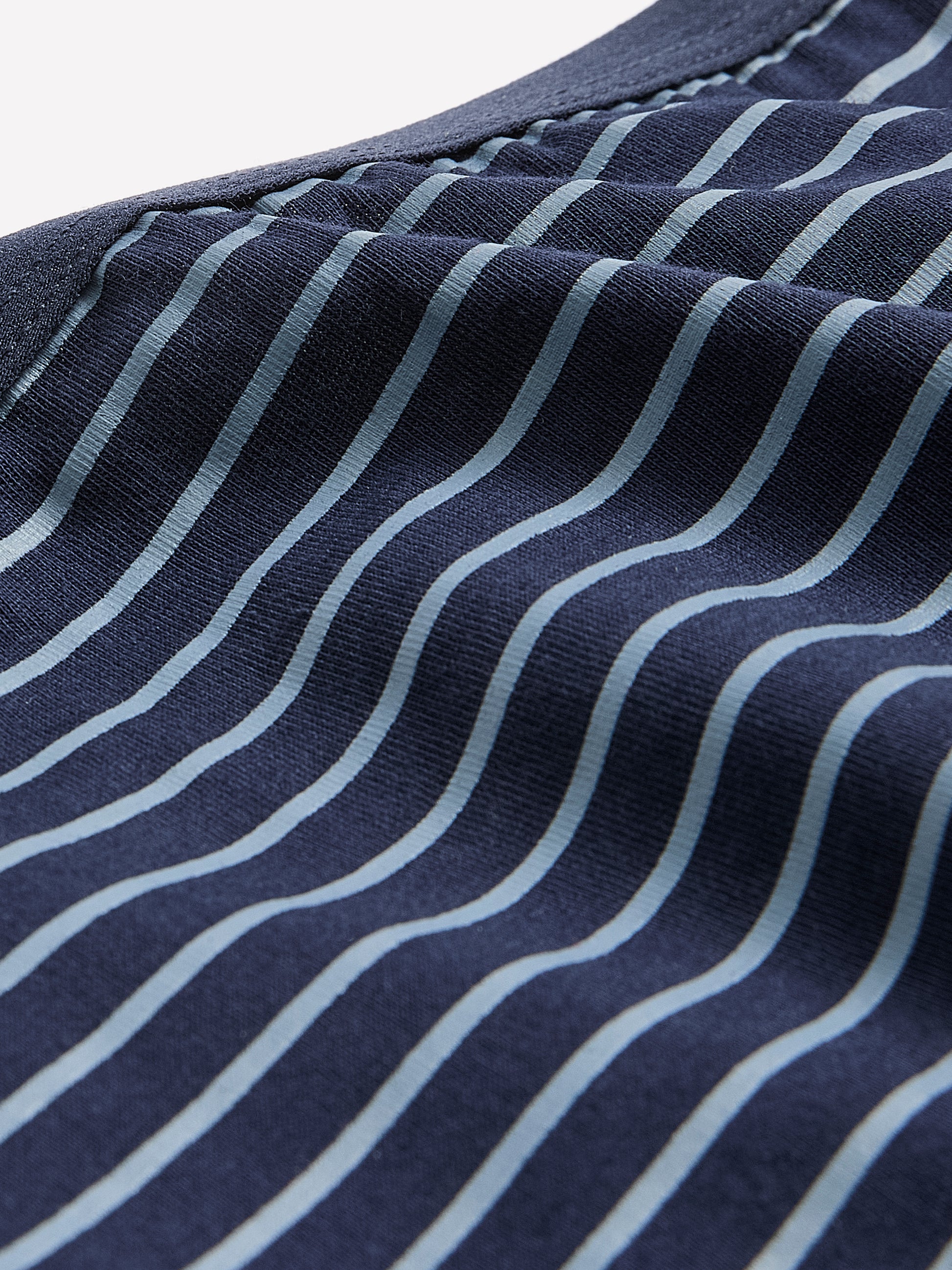 Navy Blue Cotton Full Brief with Stripes - tiVOGLIO