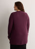 Straight-Fit V-Neck Tunic Cardigan