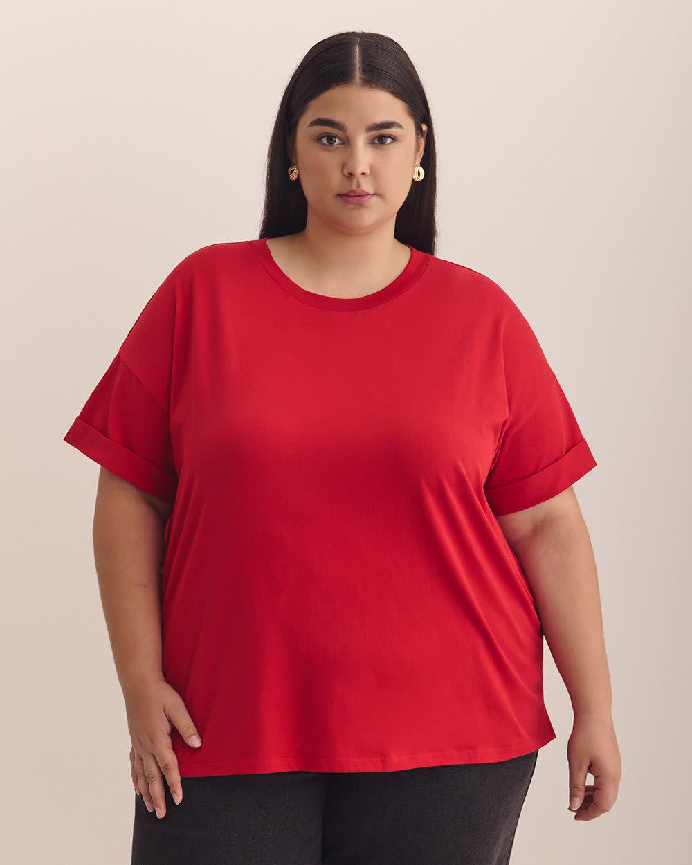 Boxy Short-Sleeve Crewneck T-Shirt - PENN. Essentials