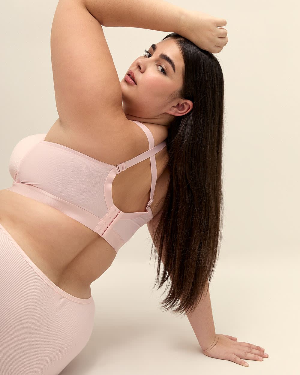 Soutien-gorge de détente rembourré rose, sans armatures - Déesse Collection
