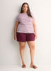 White Fitted Boat-Neck Ribbed Knit Baby Tee