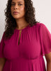 Fit-and-Flared Maxi Cocktail Dress - Addition Elle
