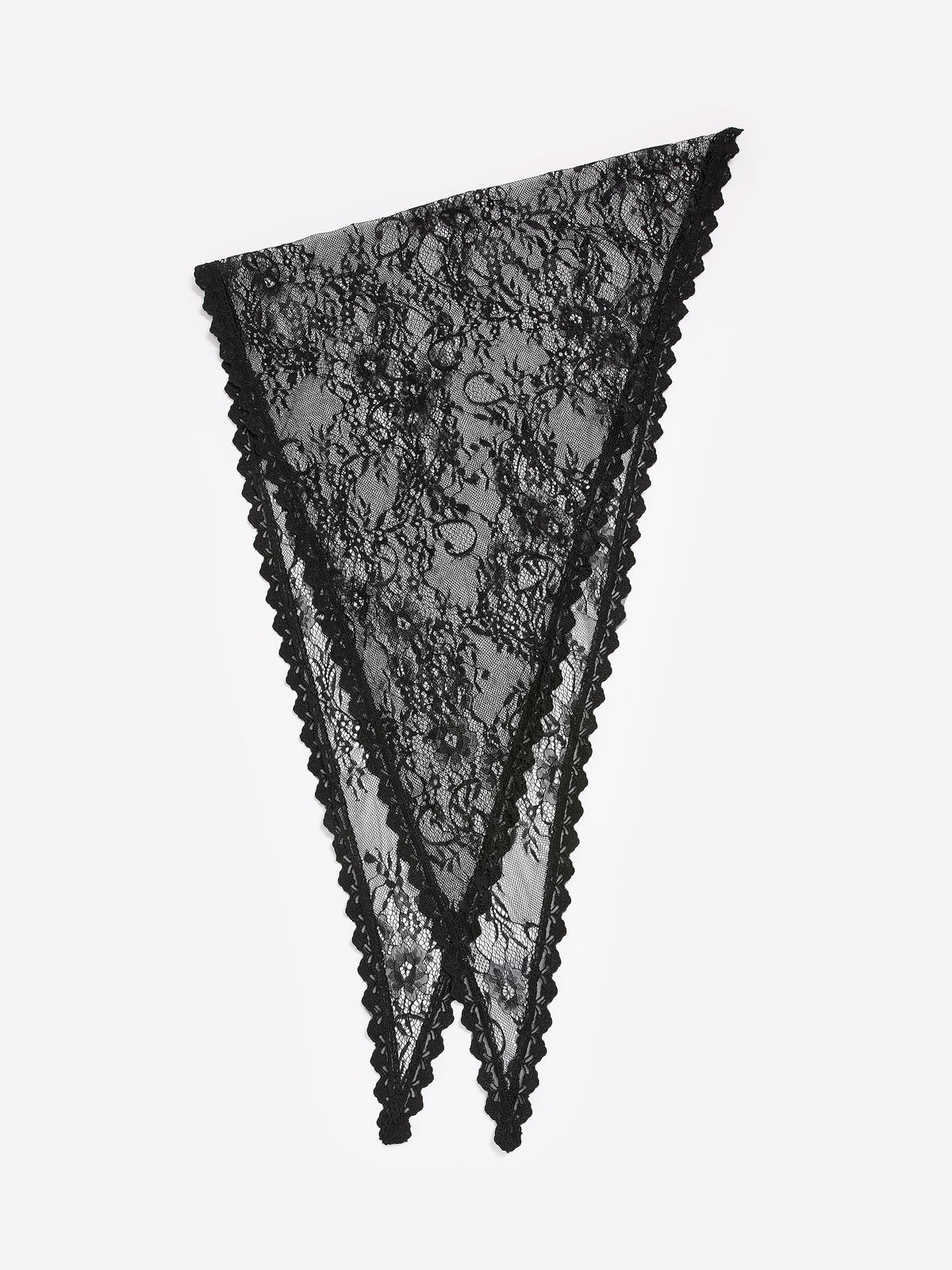 Black Triangle Lace Infinity Scarf