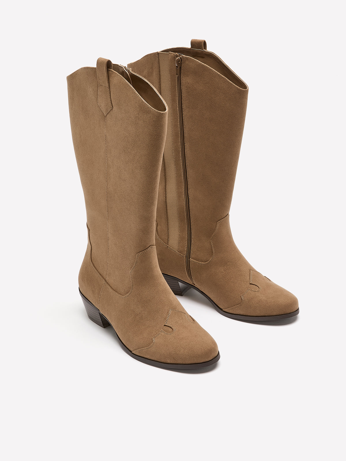 Extra Wide Width, Faux Suede Tall Western Boot