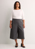 Fitted 3/4-Sleeve Boat-Neck Ribbed Knit Baby Tee